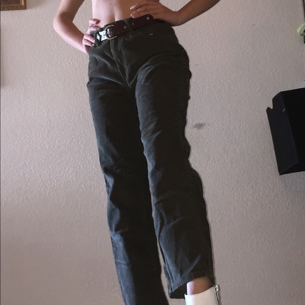 Army Green Mom Jeans